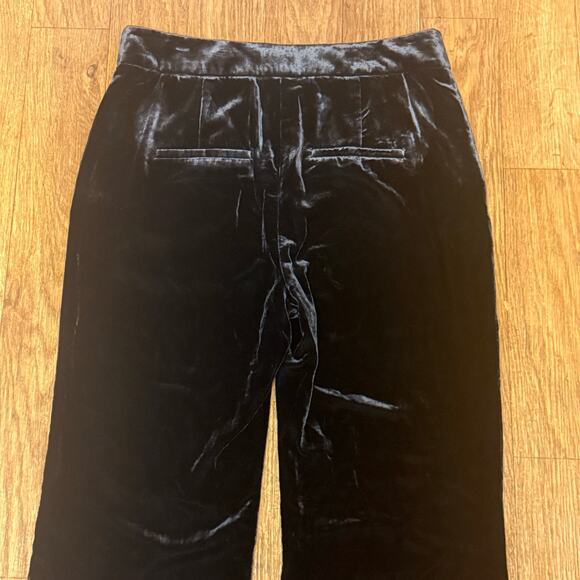 Veronica Beard Lebone Velvet Wide Leg Pants in Navy Size 12 - Picture 10 of 16